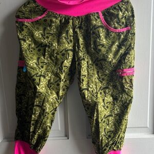 Zumba Fitness Pink and Green Patterned Joggers